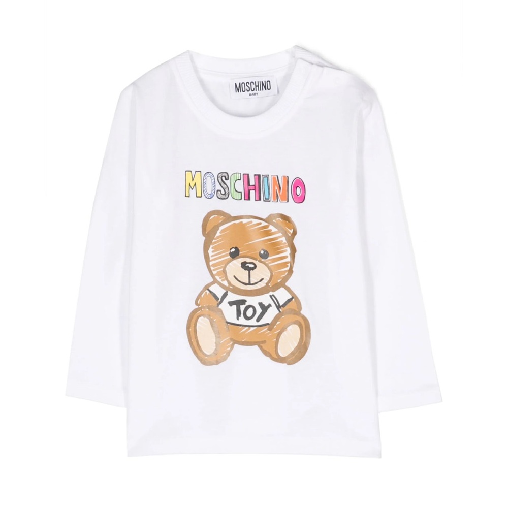 Moschino Multicolor Logo Teddy Bear Shirt